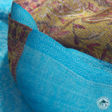 Kaschmirtuch "Jhatka" (झट्का) – Blau, handgewebt