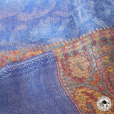 Kaschmirtuch "Taal" (ताल) – Blau, handgewebt