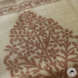 Kaschmirtuch "Andolan" (आन्दोलन) – Braun, handgewebt