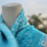 Schal "Aapchaur" (आँपचौर) – Blau, handgewebt