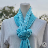 Schal "Aapchaur" (आँपचौर) – Blau, handgewebt