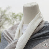 Schal "Kafal" – Beige, handgewebt