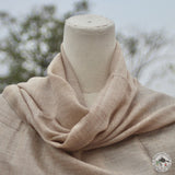 Kaschmirtuch "Mohoriya" – Beige, handgewebt