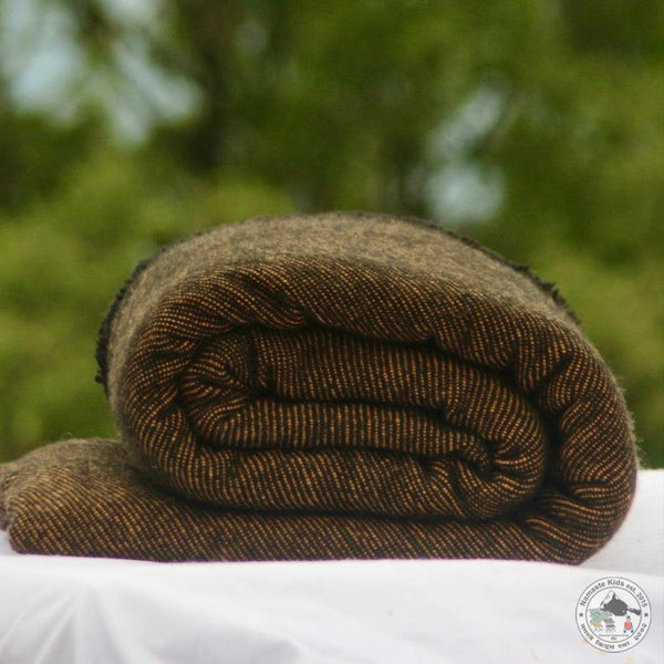 Cashmere Blanket "Aekamba" – cashmere & sheep wool, handwoven