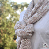 Schal "Armala" – Beige, handgewebt