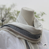Schal "Kafal" – Beige, handgewebt