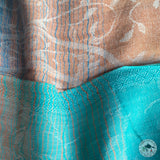 Kaschmirtuch "Bhoje" (भोजे) – Blau, handgewebt