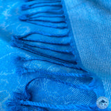 Pashminaschal "Chyama" (च्यामा) – Blau, handgewebt