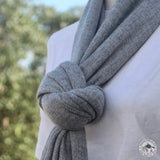 Wollschal "Tansen" (तानसेन) – Grau, 50 % Kaschmir, handgewebt