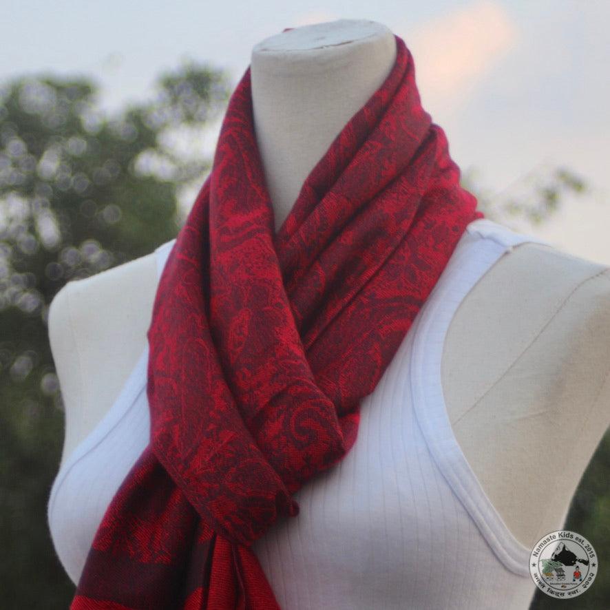 Pashmina Schal "Gulab" (गुलाब) - Namaste Kids Help Shop