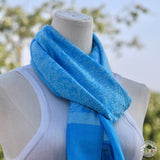 Pashminaschal "Chyama" (च्यामा) – Blau, handgewebt
