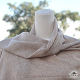 Kaschmirschal "Langtang" (लाङटाङ) – Sandbeige, 100 % Kaschmir, handgewebt