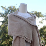 Kaschmirschal "Langtang" (लाङटाङ) – Sandbeige, 100 % Kaschmir, handgewebt