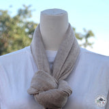 Kaschmirschal "Langtang" (लाङटाङ) – Sandbeige, 100 % Kaschmir, handgewebt